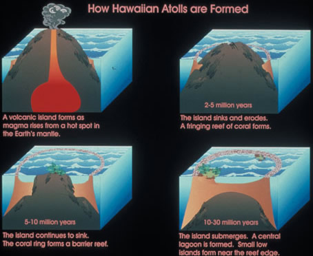 Atoll formation - Credit: U.S. Fish and Wildlife Service