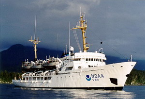  The NOAA Ship Rainier with her six survey launches off the coast of Alaska. (Courtesy of NOAA Office of Coast Survey.)